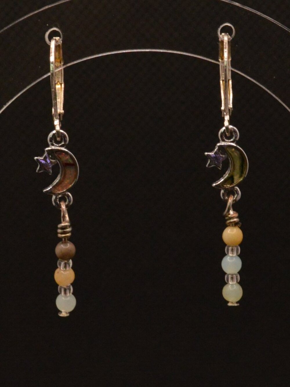 Moon and Star sterling earrings